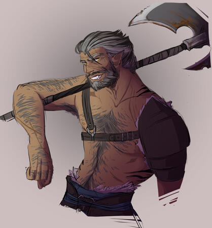 Flat colored and cell shaded artworks